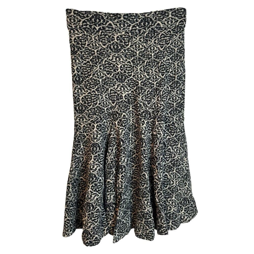 Diane Von Furstenberg Wool Blend Geometric Print Stretch Knit Skirt Size 4 - Picture 2 of 8